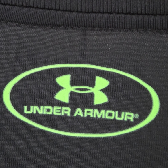 UNDER ARMOUR Always Vicious Workout Running Shirt Loose Fit Black Neon Green 2XL - Picture 7 of 15